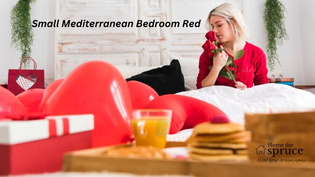 Small Mediterranean Bedroom Red