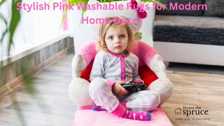 Stylish Pink Washable Rugs for Modern Home Decor: Soft and Colorful Choices for Cozy and Playful Kids' Rooms